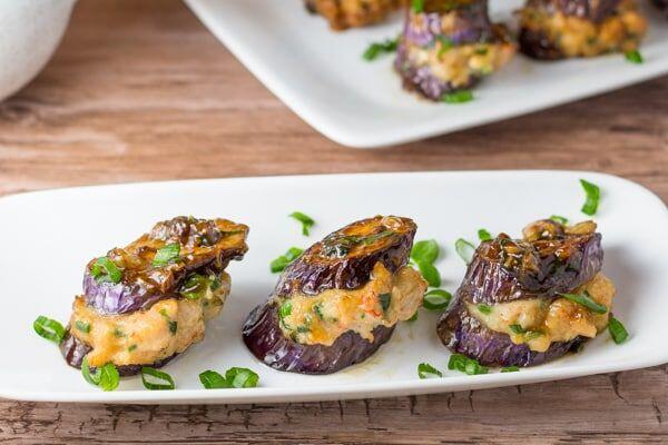 Stuffed Shrimp in Eggplant